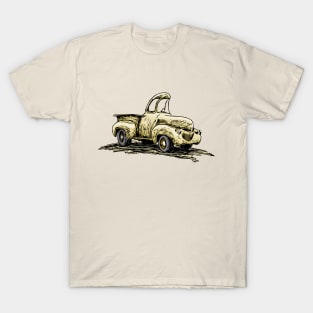 Yellow Classic Truck Cartoon T-Shirt